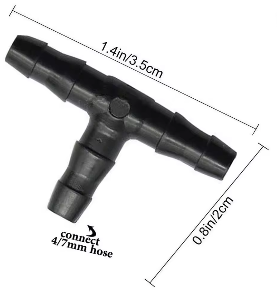 Conector en T de 1/4''