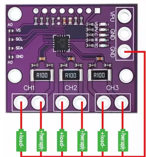 INA3221 - Sensor de voltaje y corriente