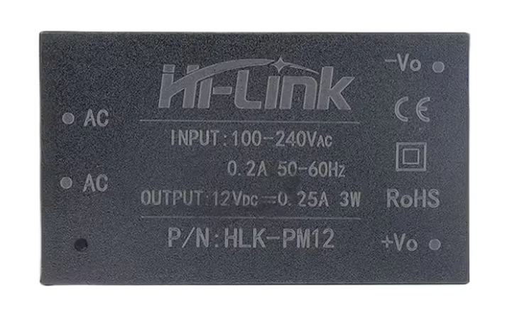 Fuente de alimentación 220 VAC a 12 VDC - 3W