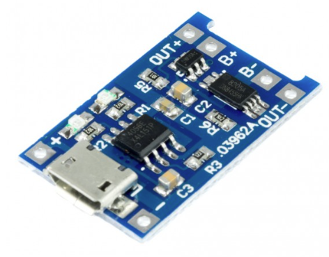 Módulo 03962A Cargador de batería litio TP4056 - MicroUSB